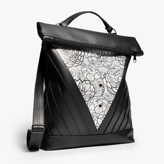 3WAY+ Ruksak Triangle White Floral