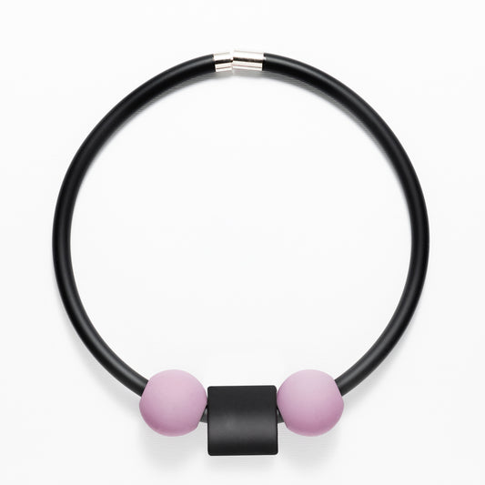 Ogrlica s elementima Black and Lilac