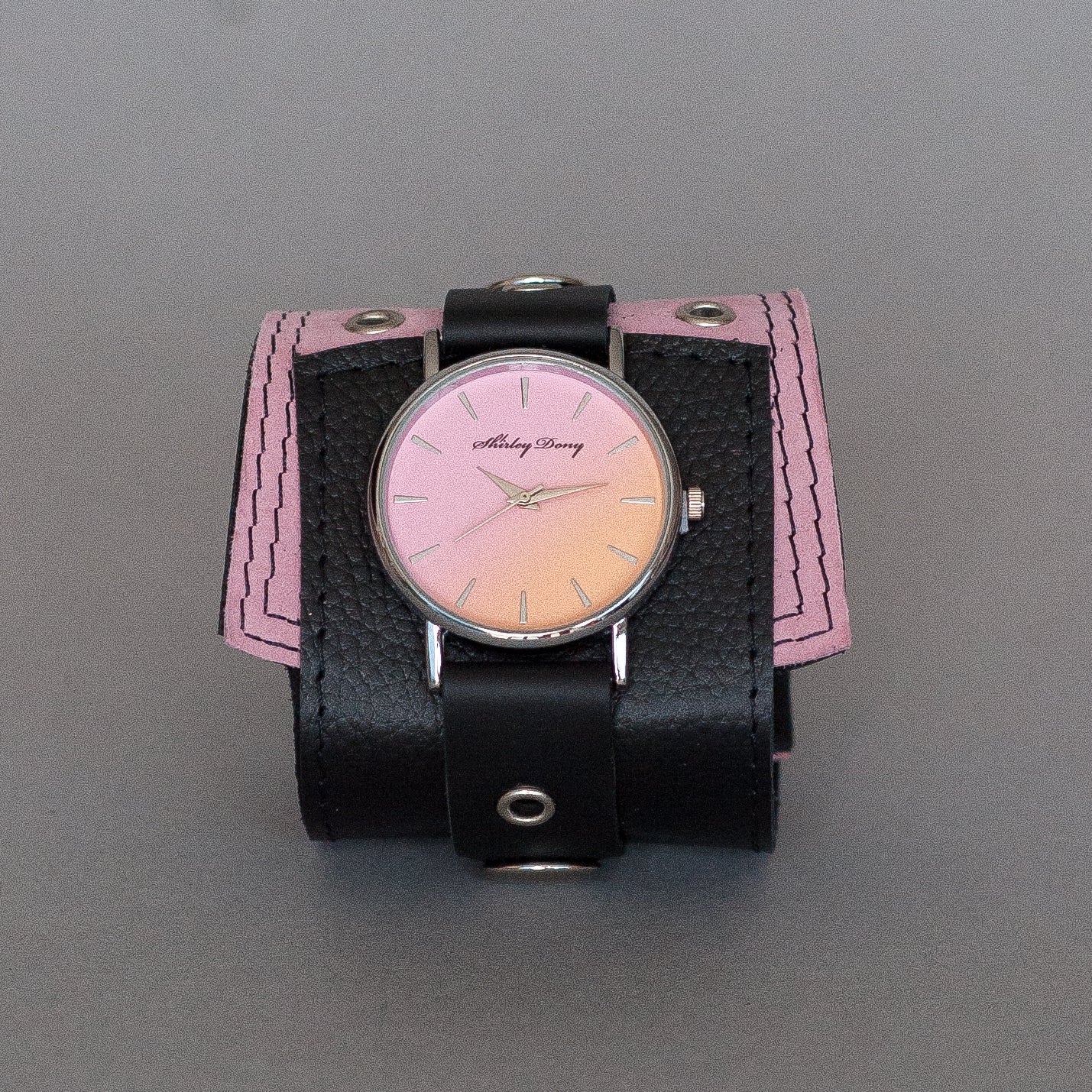 Kožna narukvica sa satom 2.0 LIMITED Pink sunset