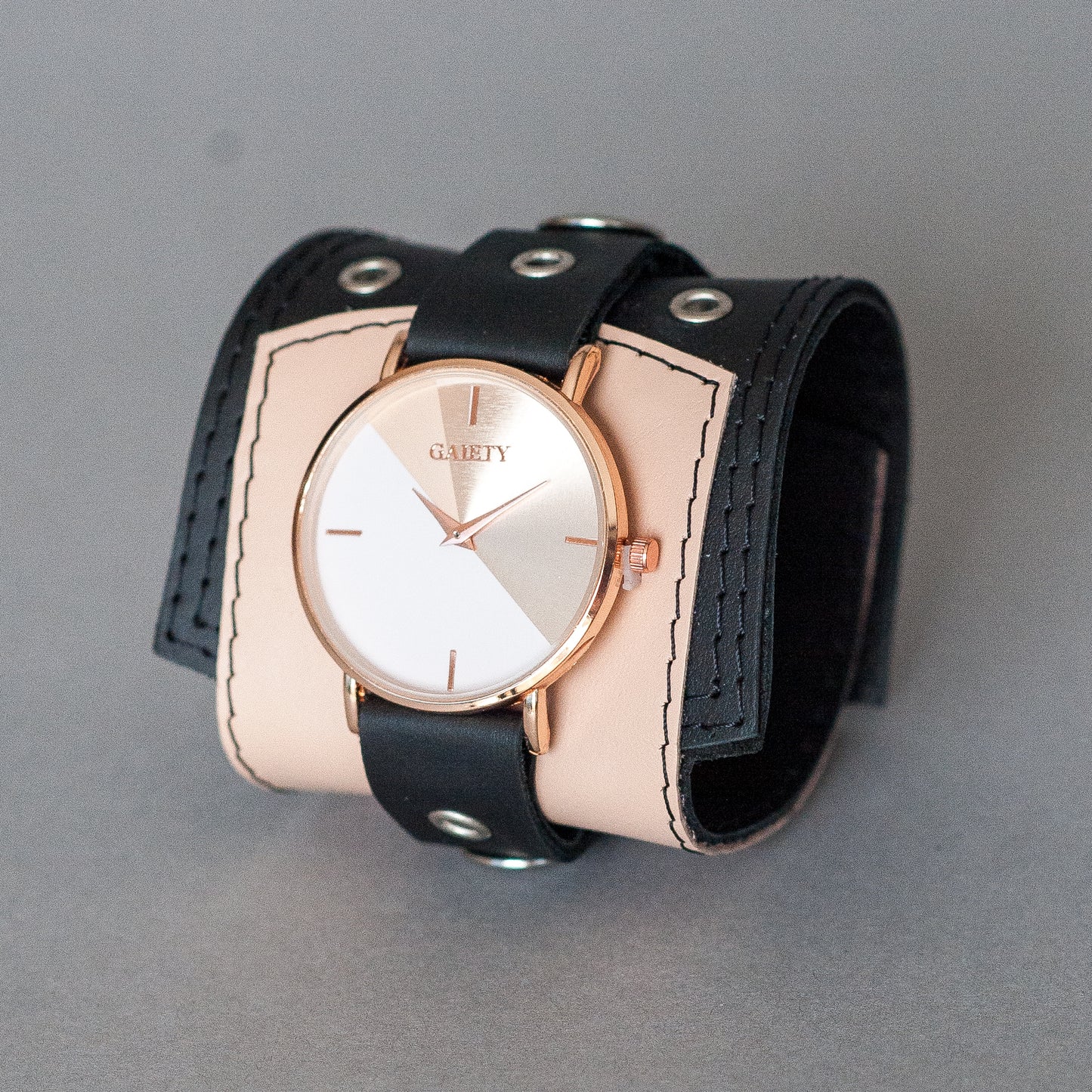 Kožna narukvica sa satom 2.0 LIMITED Dusty rose